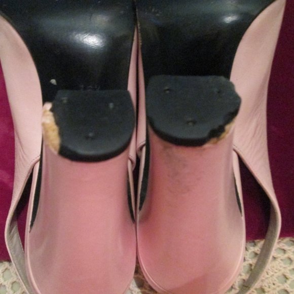 Chanel 60s 70s Two-Tone Slingbacks 6.5 N Pink - Picture 15 of 16
